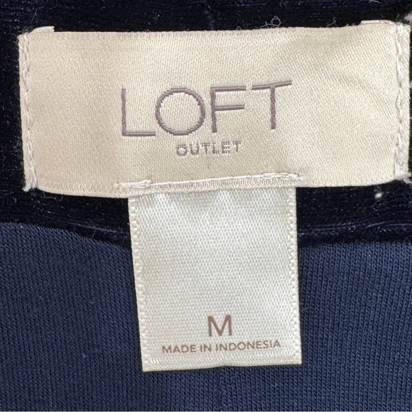 Loft Floral Print Velvet Straight Pencil Skirt Navy Blue Medium - Picture 10 of 13